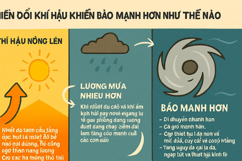 Biến đổi Khí hậu Biến Bão thành Siêu Bão như thế nào?