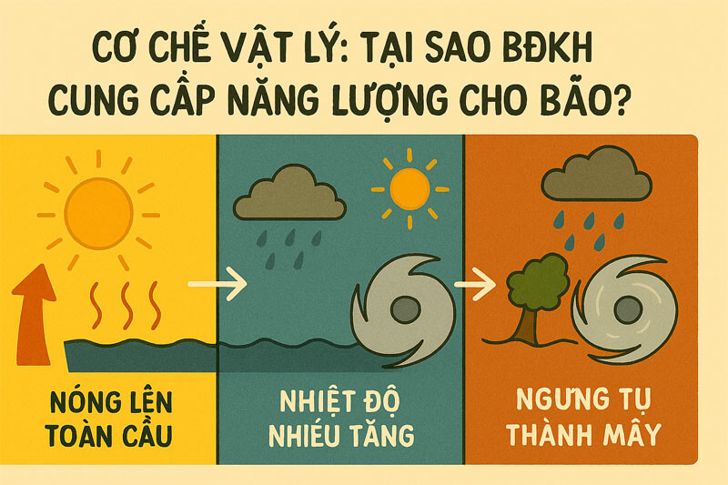 Tại sao BĐKH Cung cấp Năng lượng cho Bão?